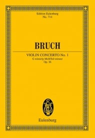 Bruch: Violin Concerto No. 1 G minor Opus 26 (Study Score) published by Eulenburg